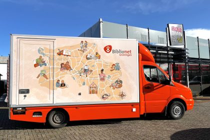 BiblioNet Groningen beletteren bakwagen full-color