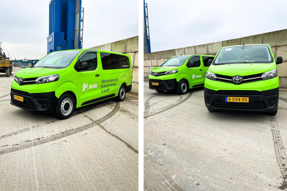 SKSG Groningen totale car-wrap van wit naar groen